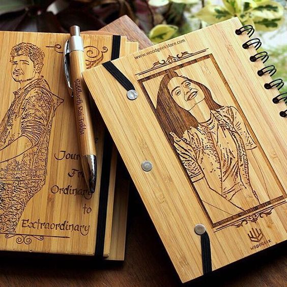 CUSTOMIZE YOUR OWN WOODEN NOTEBOOK WITH PEN - My Art