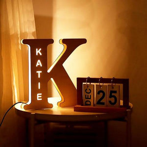 WOODEN ENGRAVED NAME PERSONALIZED NIGHT LIGHT(H 1.5 FEET X W 1 FEET) - My Art