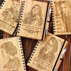 CUSTOMIZE YOUR OWN WOODEN NOTEBOOK WITH PEN - My Art