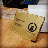 Presidential Brass Gold Business Card