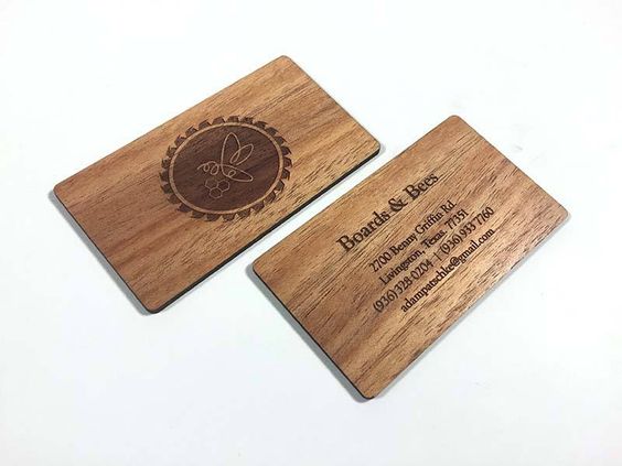 Cherry Wood Buisness Cards - My Art