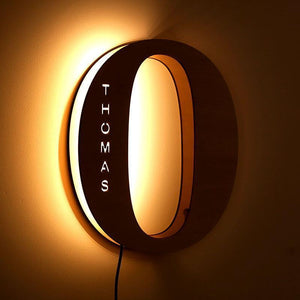 WOODEN ENGRAVED NAME PERSONALIZED NIGHT LIGHT(H 1.5 FEET X W 1 FEET) - My Art