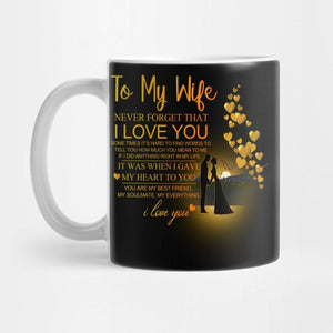 Combo Gift Pack for Wife (16" x 1" Inch Cushion Cover with Filler + Printed Mug + Greeting Card + Printed Key Ring)