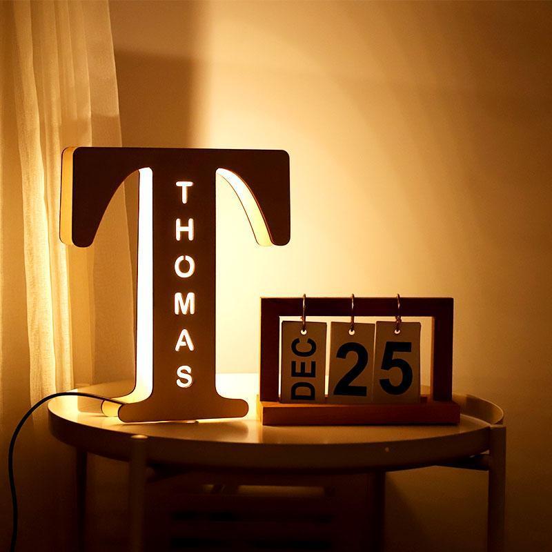 WOODEN ENGRAVED NAME PERSONALIZED NIGHT LIGHT(H 1.5 FEET X W 1 FEET) - My Art