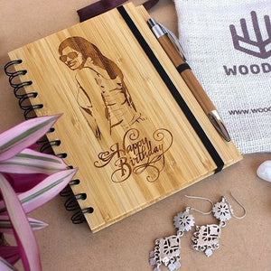 CUSTOMIZE YOUR OWN WOODEN NOTEBOOK WITH PEN - My Art