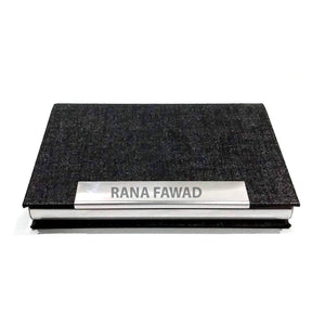 Luxury Leather Texture Visiting Card Holder | Engraved Name