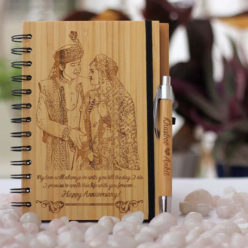 CUSTOMIZE YOUR OWN WOODEN NOTEBOOK WITH PEN - My Art