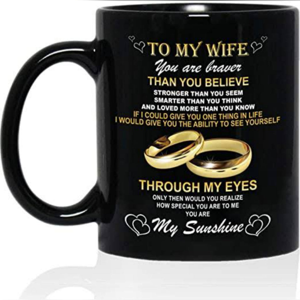 Combo Gift Pack for Wife (16" x 1" Inch Cushion Cover with Filler + Printed Mug + Greeting Card + Printed Key Ring)