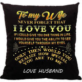 To My Wife Cushion