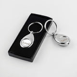 Oval Torch Keychain Name Engraved