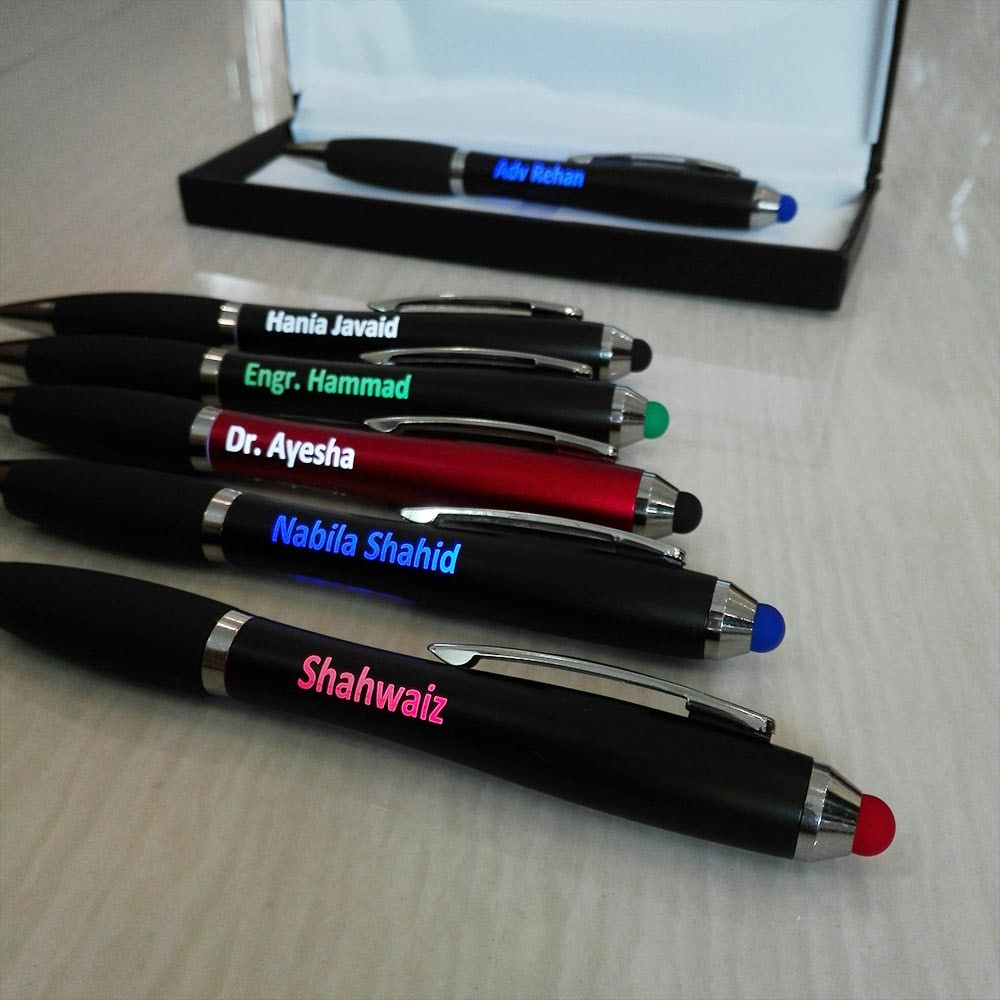 Colored Backlit Name Stylus Pen - My Art