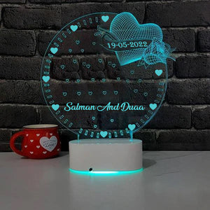 Personalized 3D Illusion Romantic LED Lamp - My Art