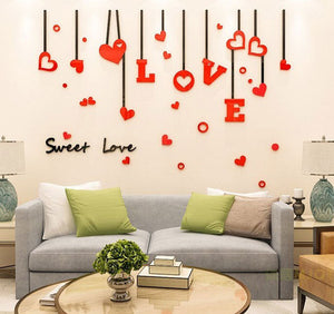 Sweet Love Hearts Acrylic Wall Art - My Art