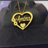 Custom Heart Shape  Name Necklace