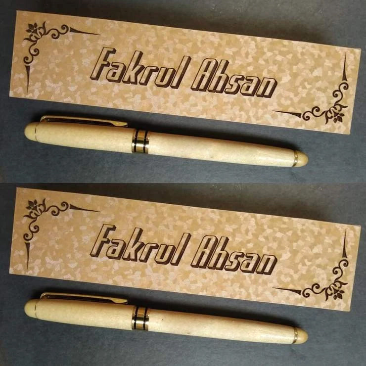 Wooden Name Engraved Pen With Box - My Art