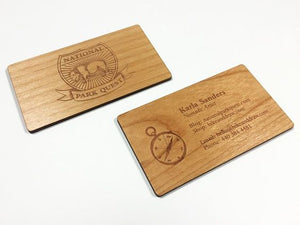 Cherry Wood Buisness Cards - My Art