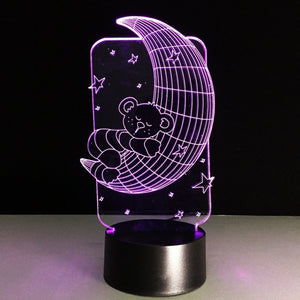 Baby Moon 3D LED Illusion Lamp