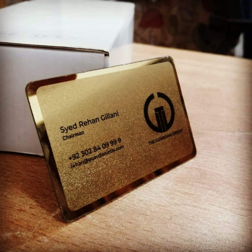 Presidential Brass Gold Business Card