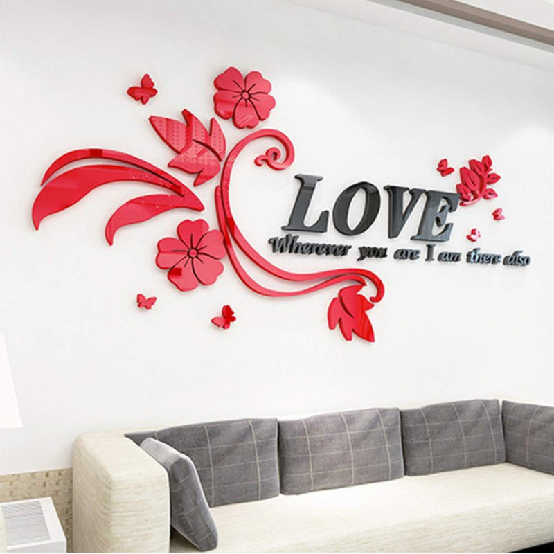 Floral Love Acrylic Wall Art