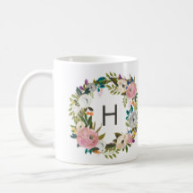 Floral Monogram Coffe Mug - My Art