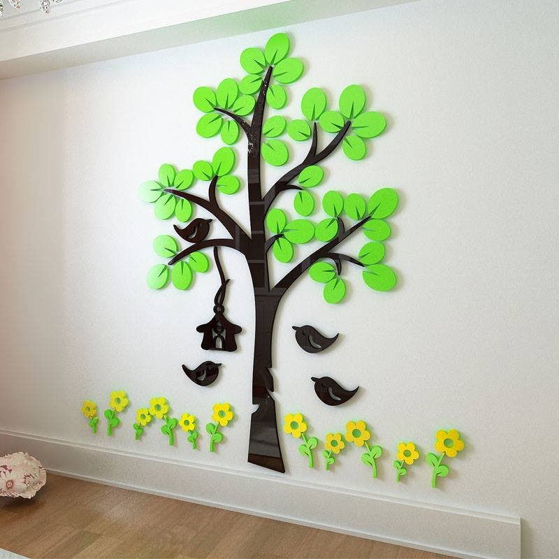 Hallway Flower and Tree Acrylic Wall Art